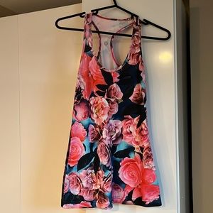 Floral Lulu melon workout tank